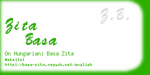 zita basa business card